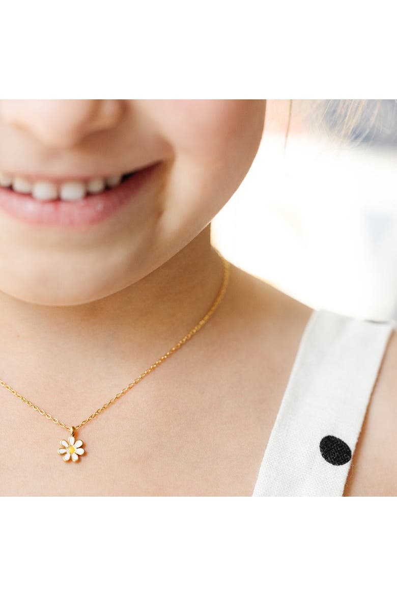 Daisy Pendant Necklace, Alternate, color, Gold
