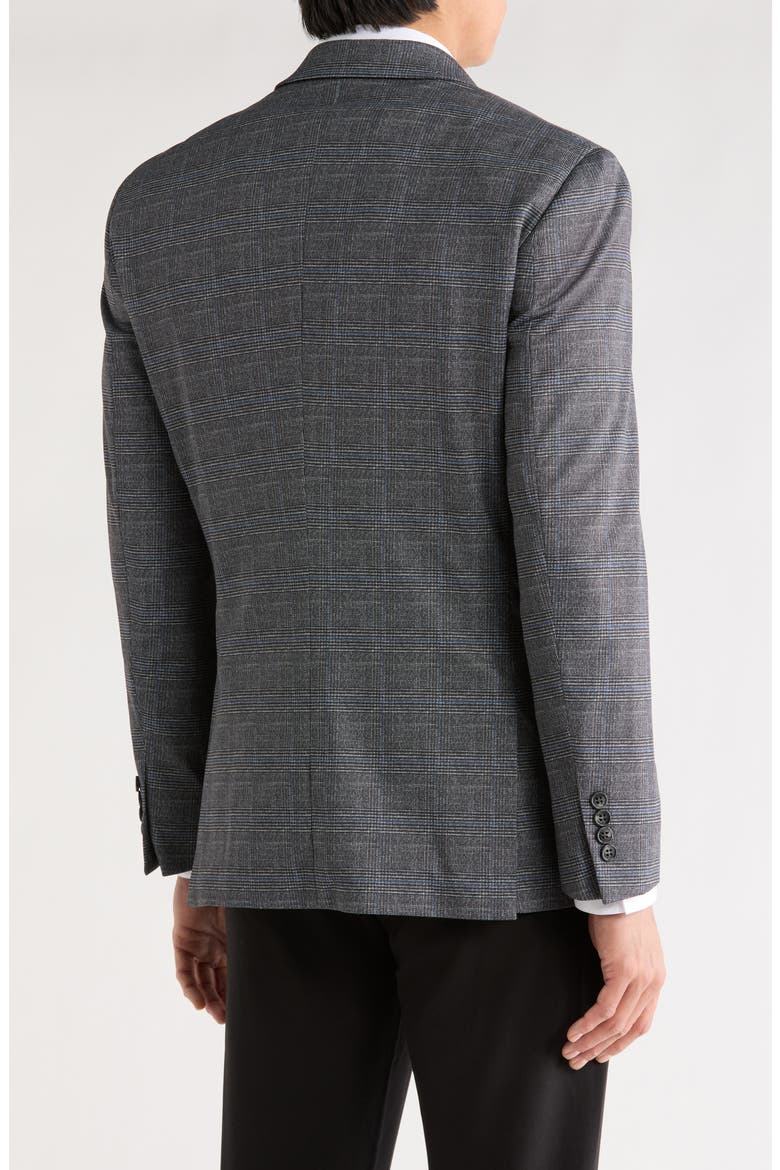 Slim Fit Plaid Sport Coat, Alternate, color, GREY