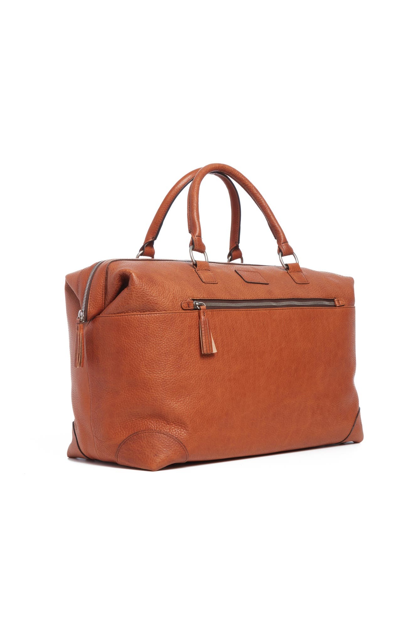 Fulton Leather Framed Duffel, Alternate, color, Pebbled Tan
