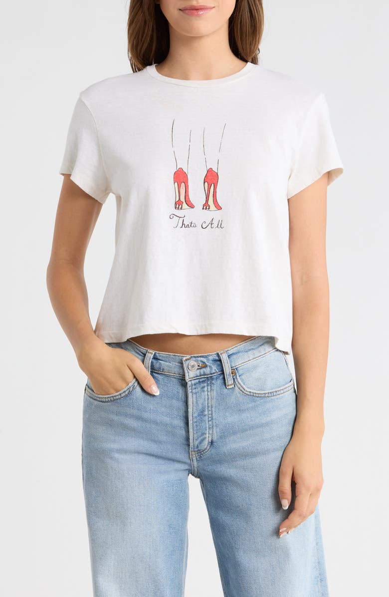 Re/Done 1950s That's All Graphic Cotton T-Shirt, Main, color, Vintagewhite