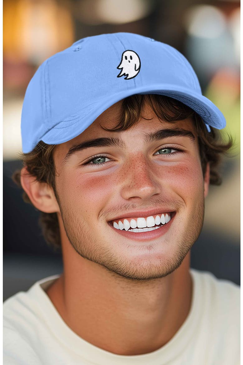 Ghost Embroidered Low Crown Cap, Alternate, color, Light Blue