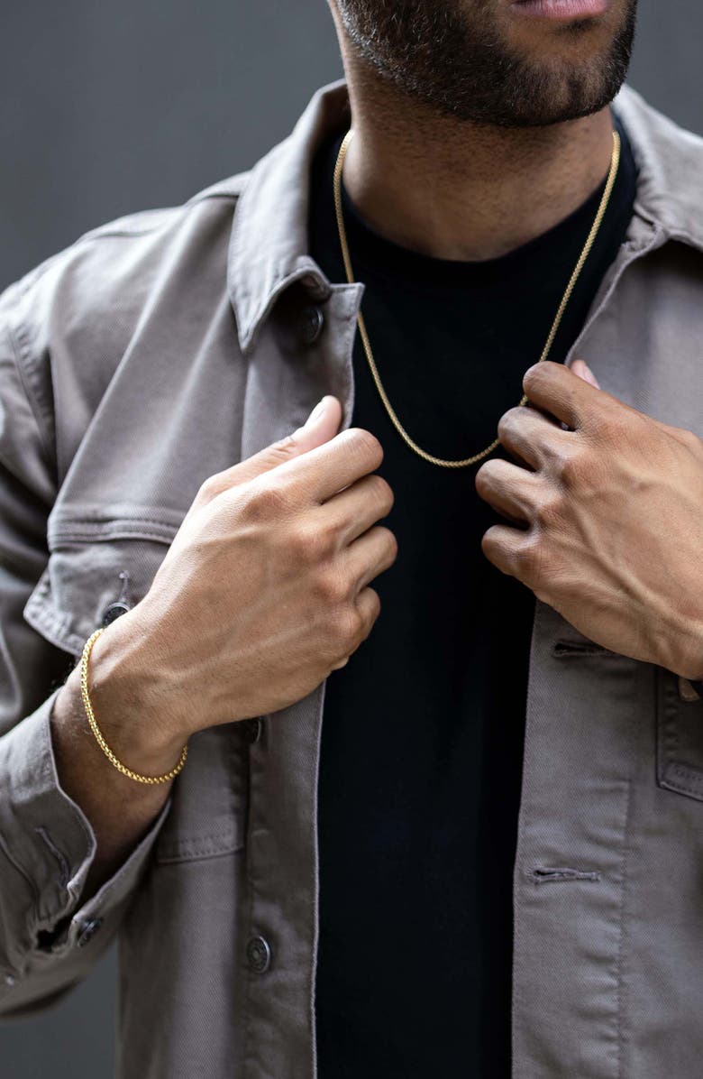 Vincero Men's Box Chain Bracelet, Alternate, color, Gold