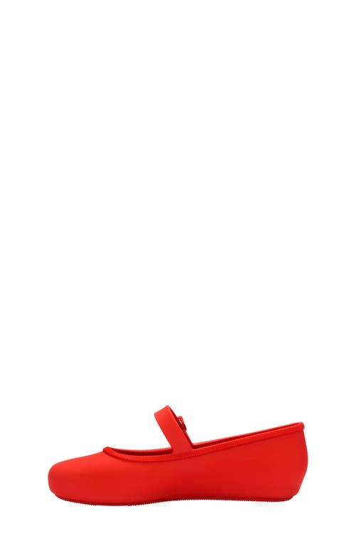 Mini Melissa Kids' Soft Ballerina Mary Jane Flat In Red