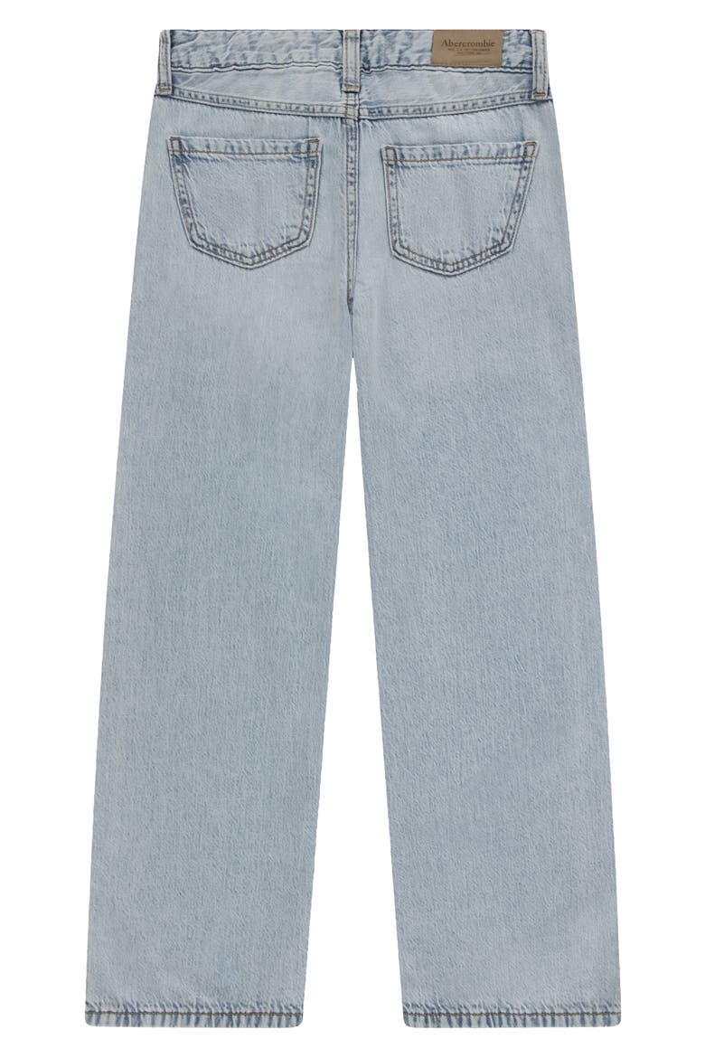 Kids' Ripped Wide Leg Jeans, Alternate, color, LACEY BLUES