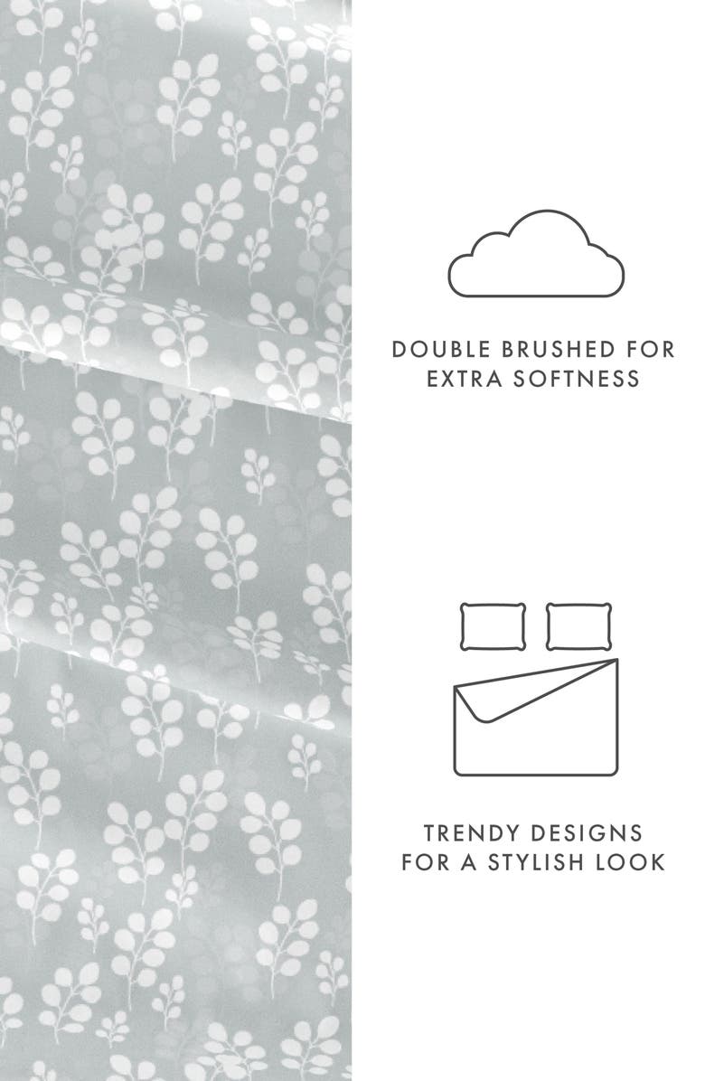 HOMESPUN Home Spun Premium Ultra Soft Wheat Pattern 4-Piece Bed Sheet Set, Alternate, color, Gray