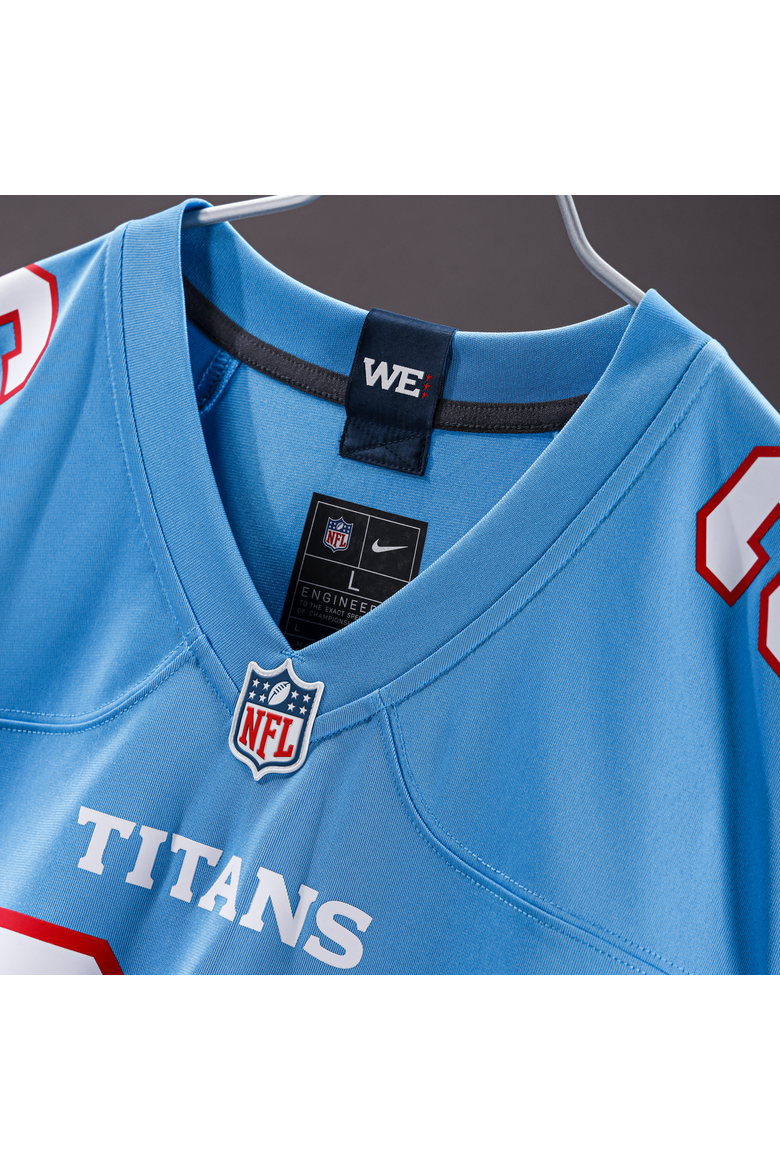 Men's Nike Chimere Dike  Light Blue Tennessee Titans Team Game Jersey, Alternate, color, Light Blue