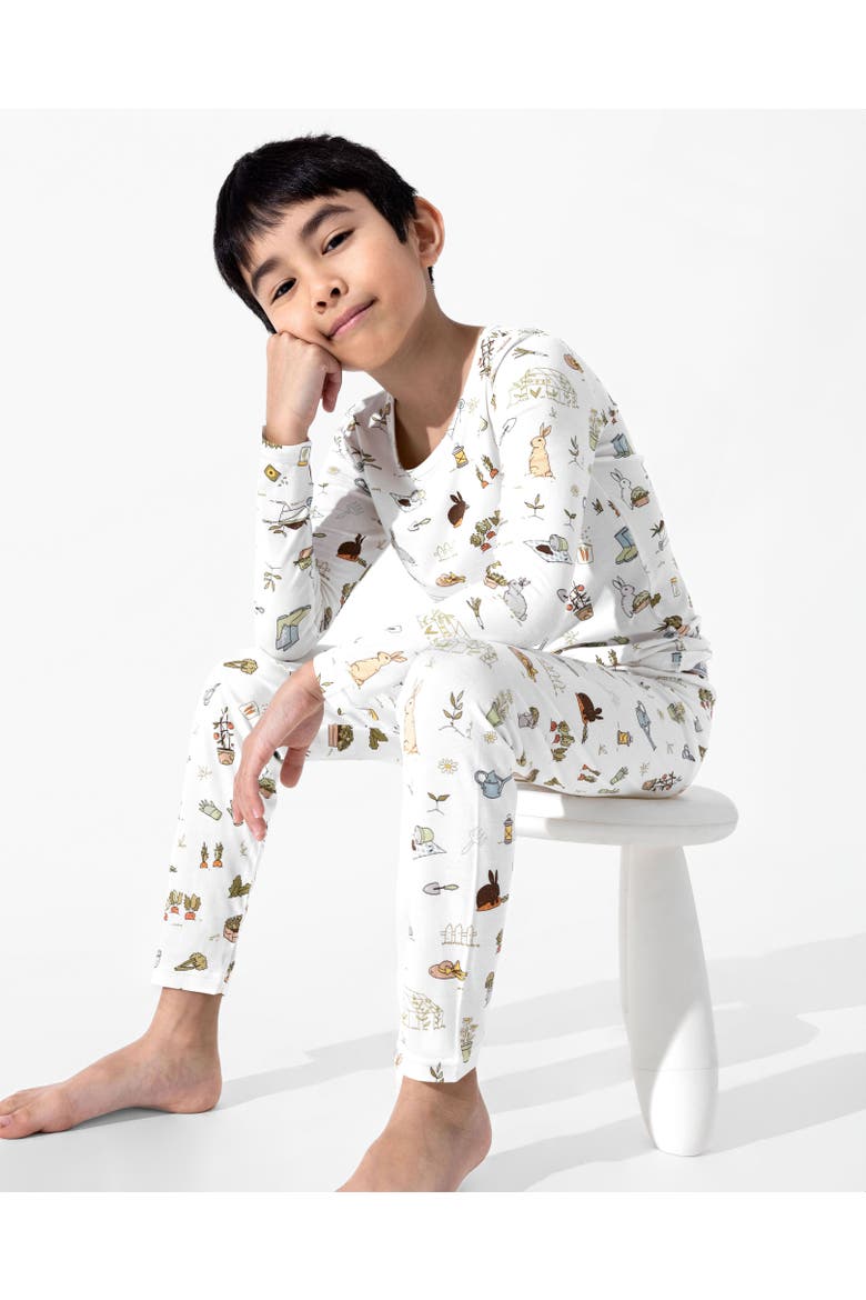 Kids' Bunny Garden Set of 2 Piece Pajamas, Alternate, color, Bunny Garden