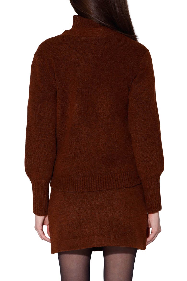 Aretha V-Neck Cardigan, Alternate, color, BROWN