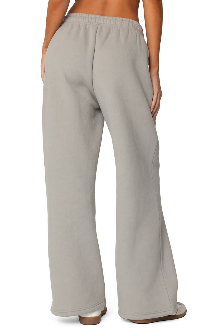 Get Edikted Wide Leg Sweatpants, Alternate, color, GRAY