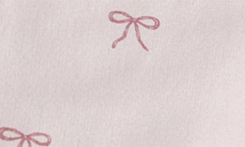 Quincy Mae Bow Print Sweatpants In Pink