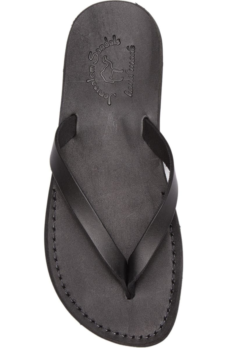Jerusalem Sandals Jaffa Leather Flip Flop, Alternate, color,
