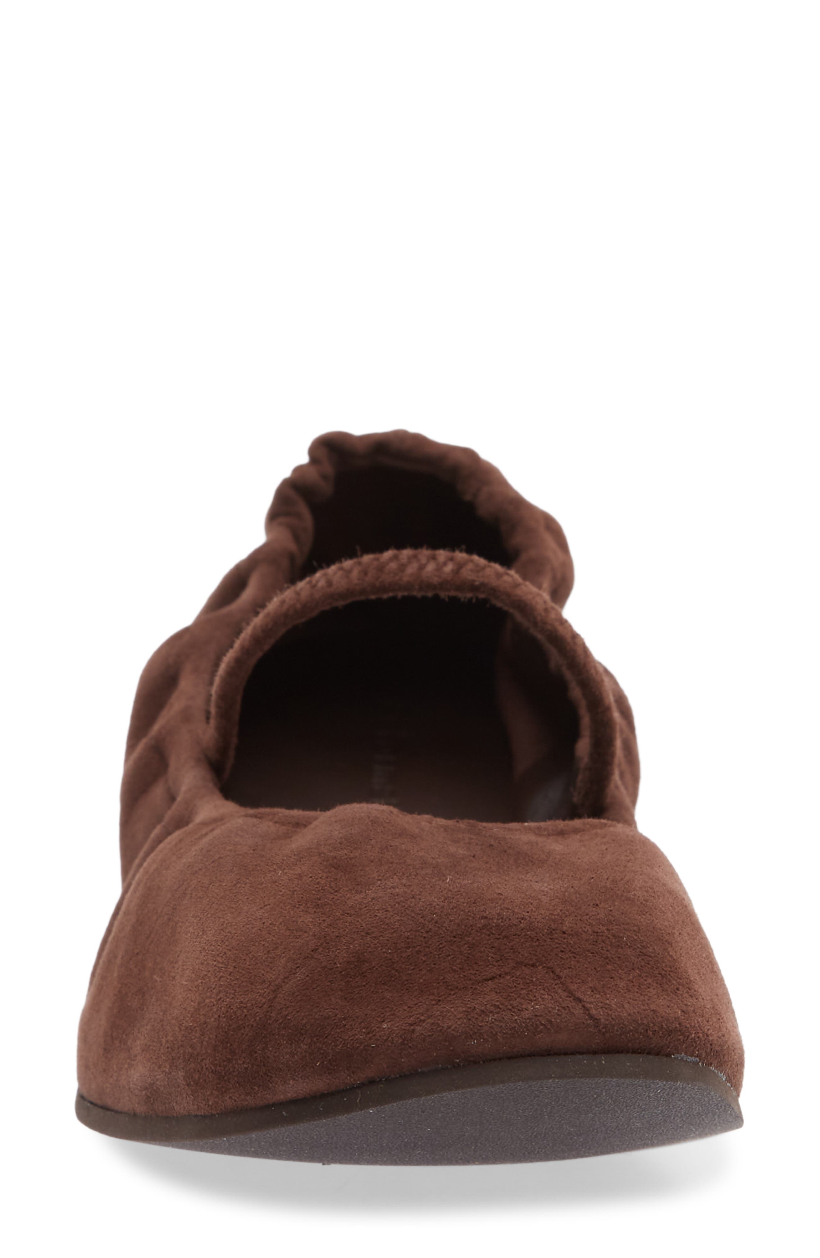 Reformation Buffy Mary Jane Ballet Flat, Alternate, color, Espresso Suede