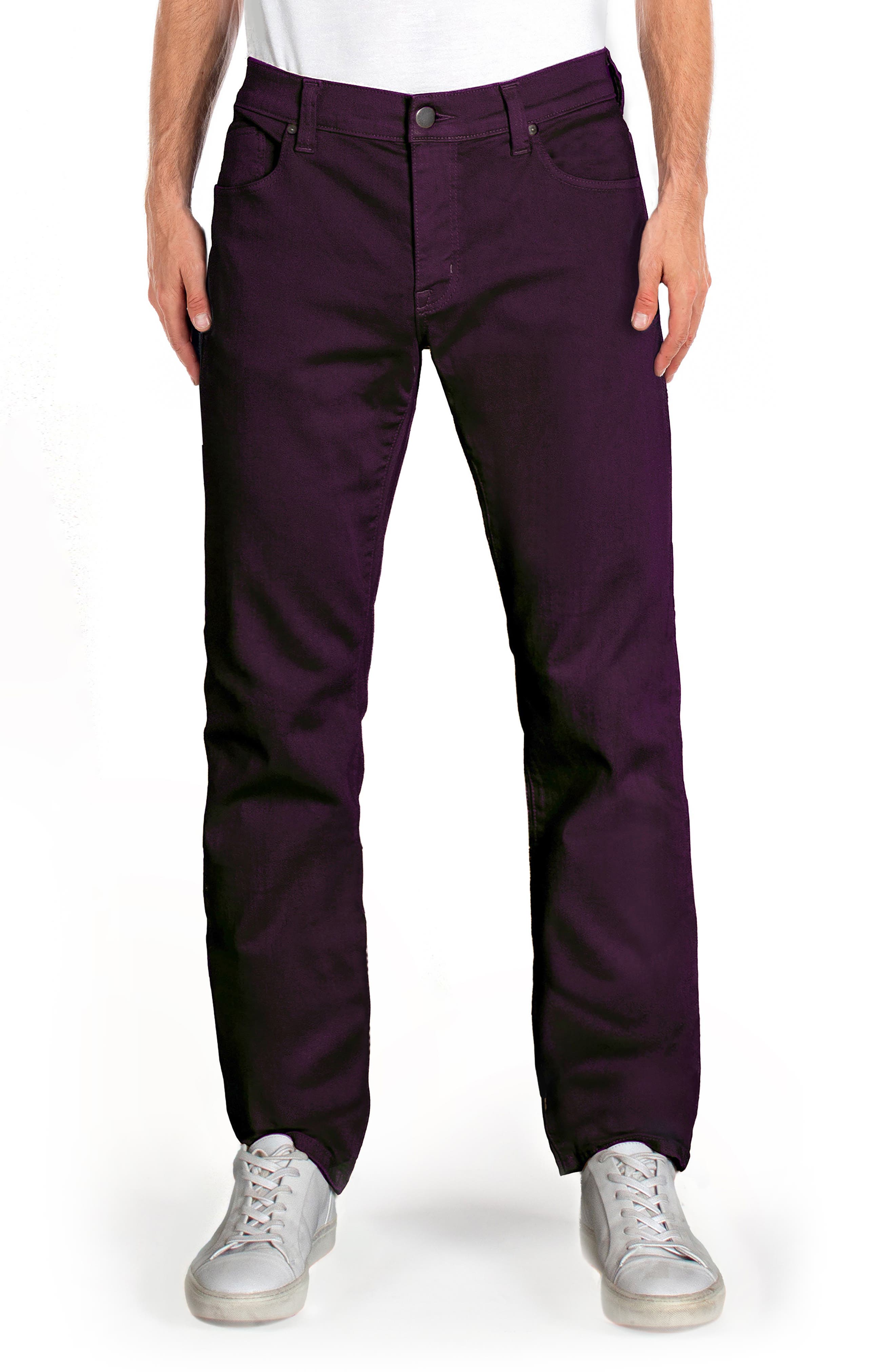 Fidelity Denim 50-11 Relaxed Straight Leg Jeans In Burgundy
