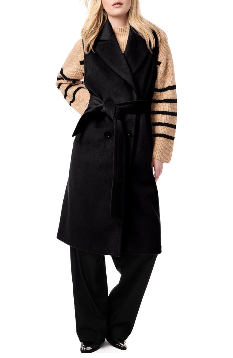 Bernardo Double Breasted Longline Vest, Main, color,