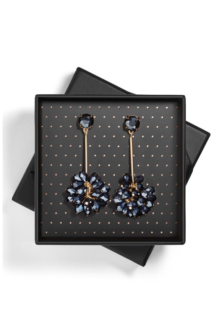 Noel Drop Earrings, Alternate, color, BLACK