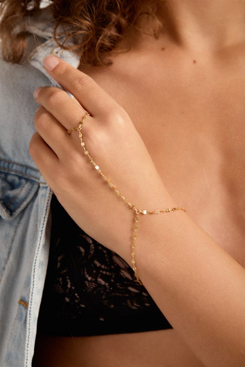Rio Hand Chain, Alternate, color, Gold
