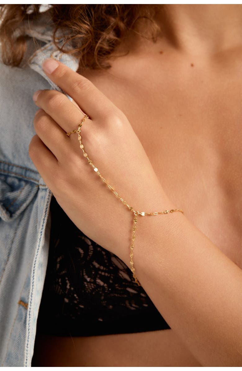 Set & Stones Rio Hand Chain, Alternate, color, Gold