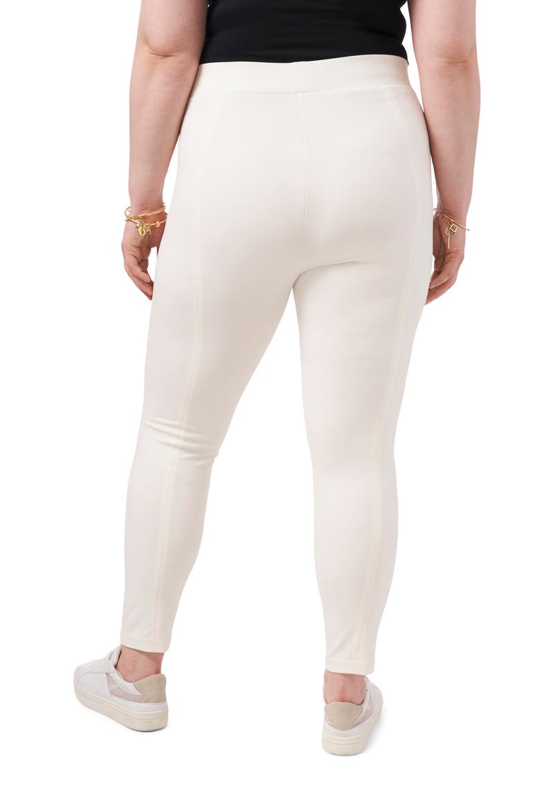 High Waist Ponte Knit Leggings, Alternate, color, VANILLA