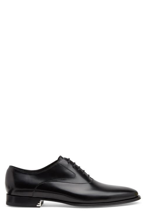 Fendi Calfskin Leather Oxford In Nero