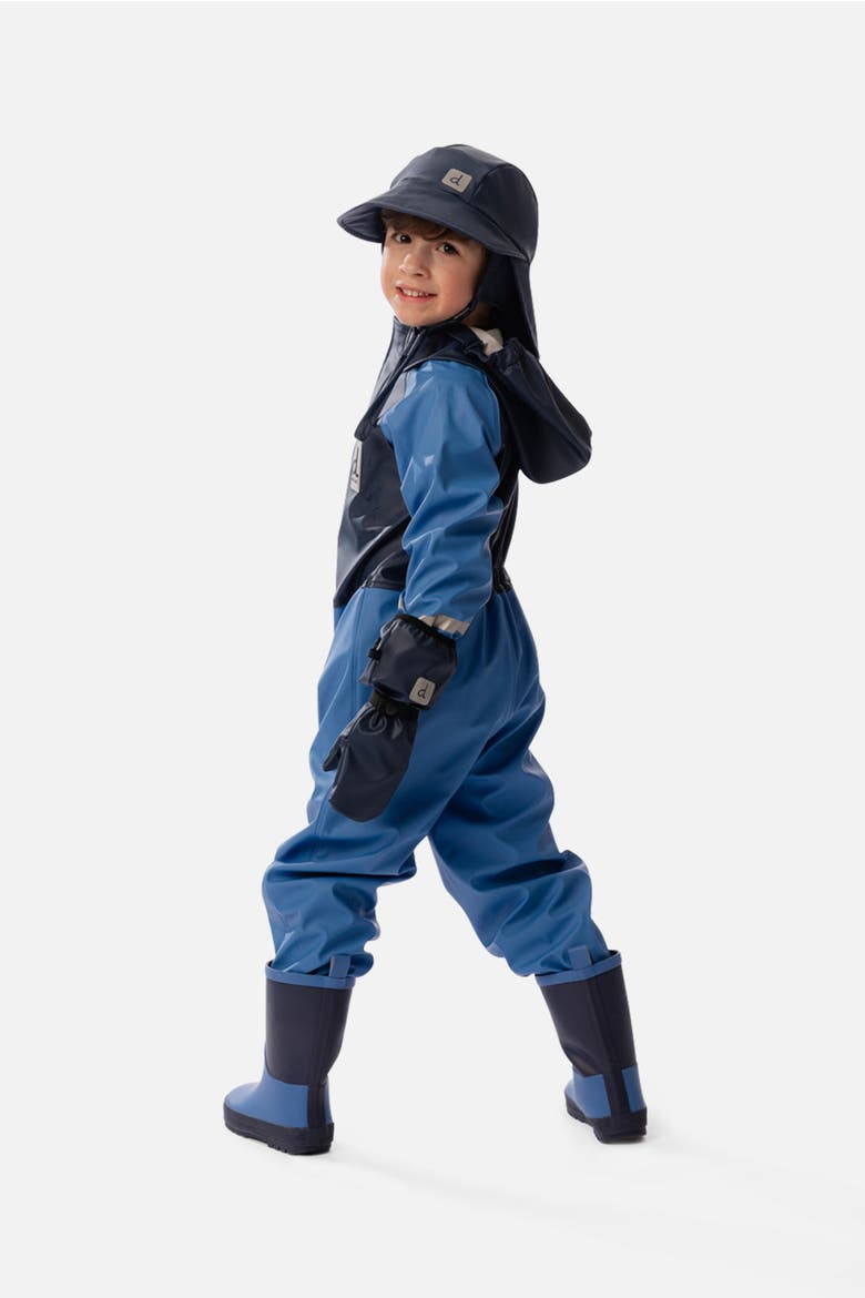 Rain Waterproof Hooded One Piece, Alternate, color, Blue