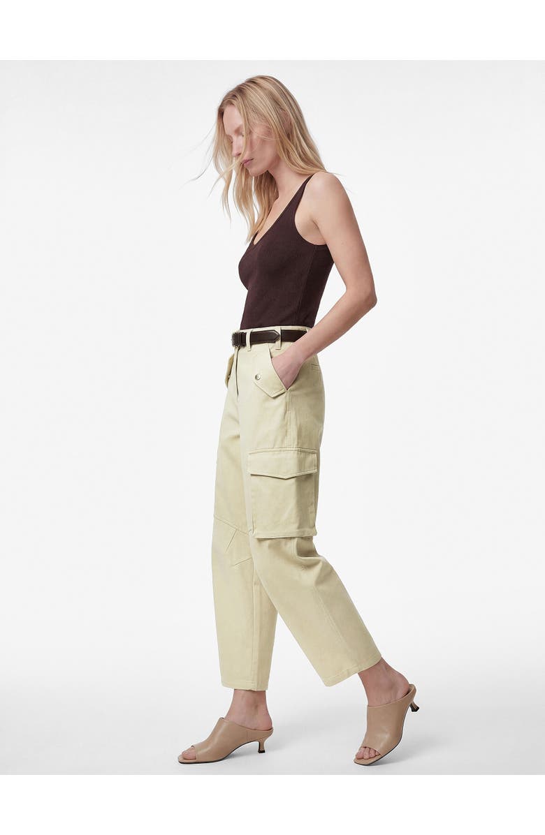 Koton Relaxed Fit Cotton Cargo Trousers, Main, color, Khaki