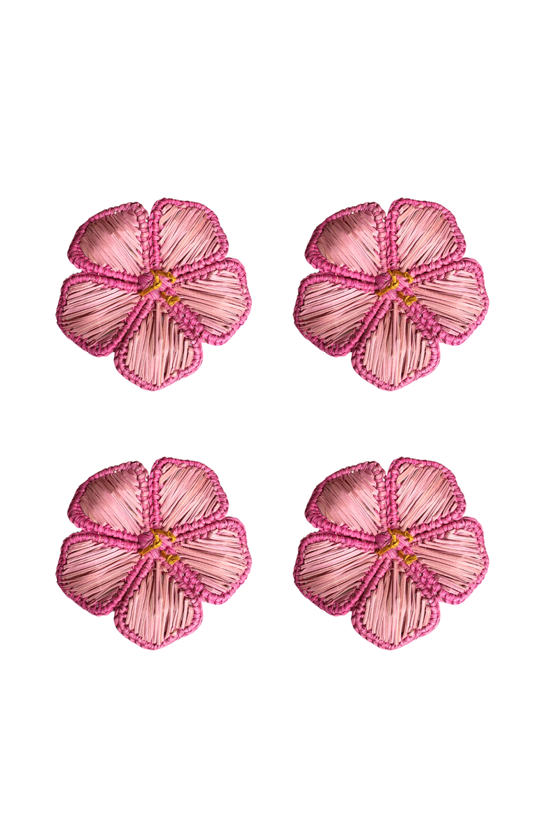 Coro Cora Hibiscus 3D Napkin Ring - Set of 4, Main, color,