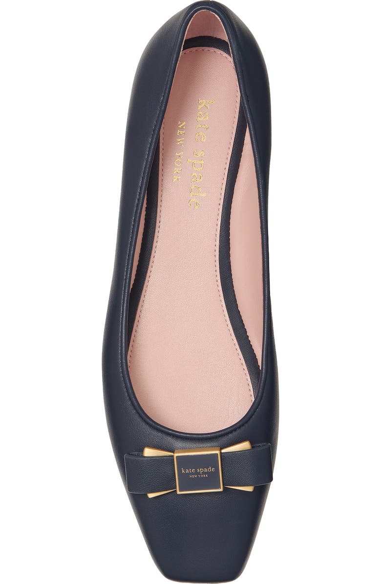 Kate Spade New York bowdie ballet flat, Alternate, color, Captain Navy