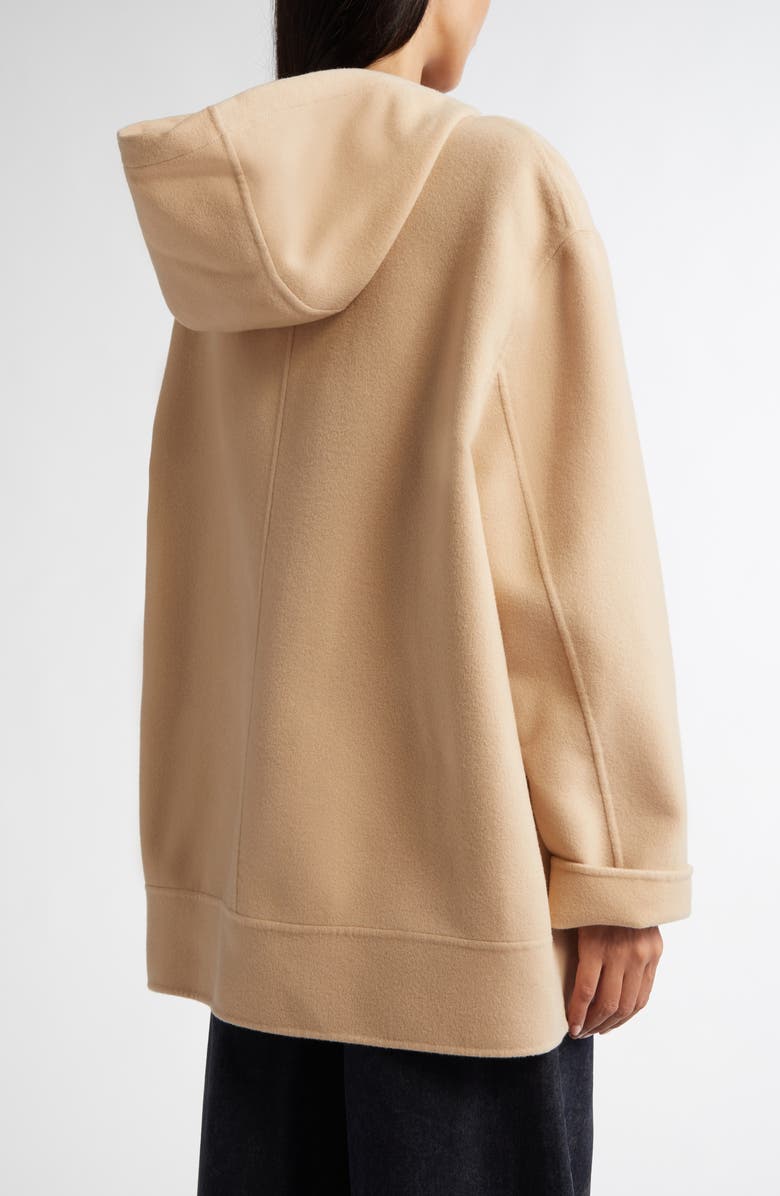 Marni Oversize Virgin Wool & Cashmere Hooded Parka, Alternate, color, Light Camel