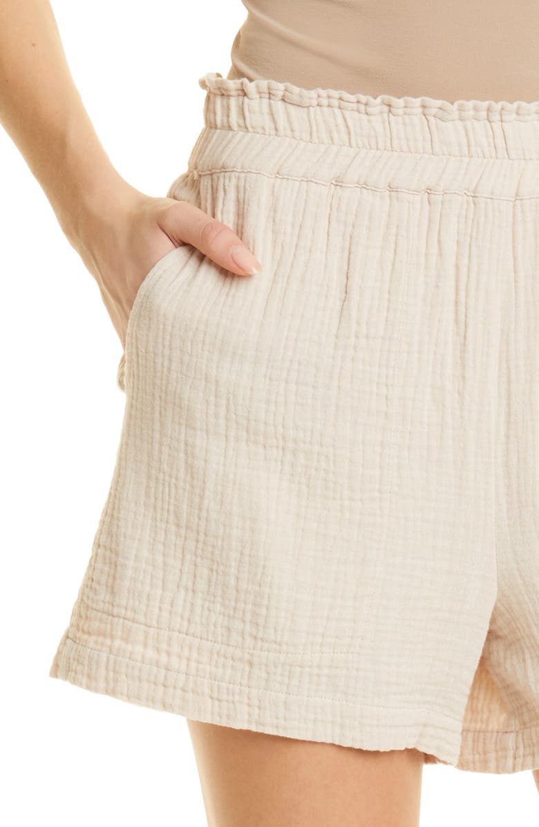Rails Leighton Cotton Shorts, Alternate, color, Flax