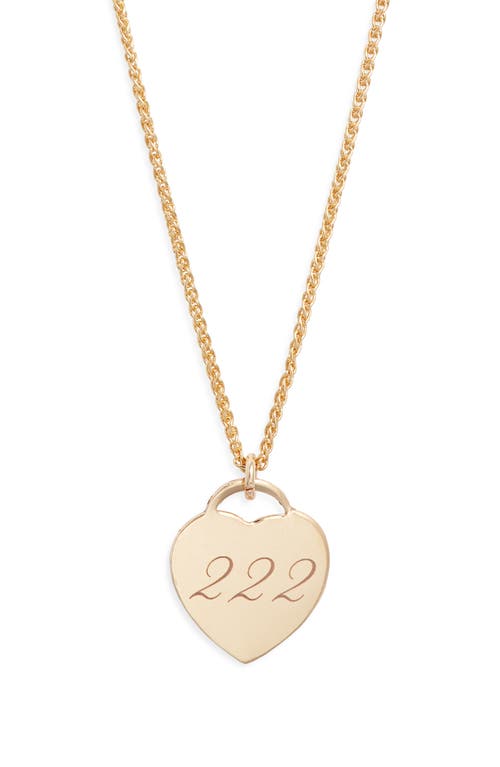 Set & Stones Alice Angel Numbers Pendant Necklace In Gold