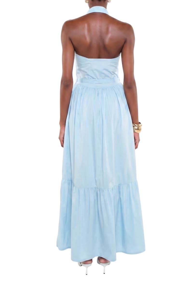 The Lulo Project The Horizon Belted Ruffle Hem Sleeveless Maxi Dress, Alternate, color, 