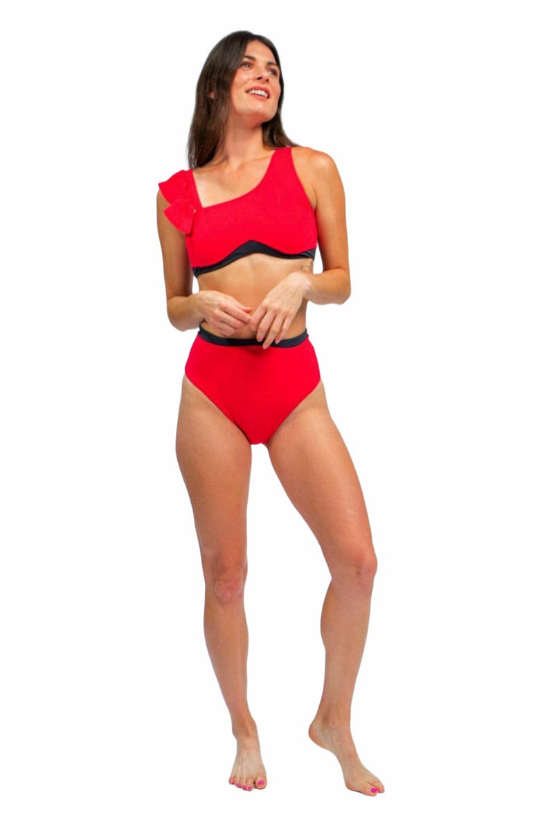 Mary Mercedes Rafaela Contouring Bikini Top, Main, color, Red