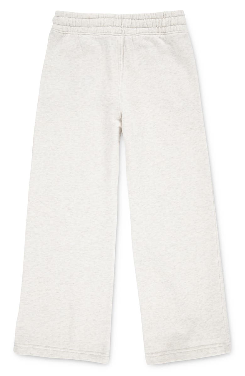 abercrombie kids Kids' Essential Wide Leg Fleece Sweatpants, Alternate, color, Oatmeal Heather