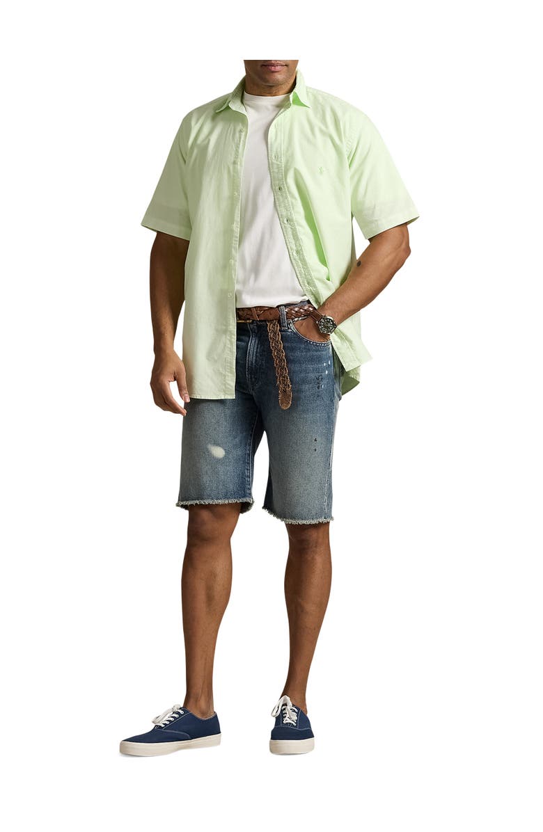 Polo Ralph Lauren Big & Tall Mineral-Dyed Oxford Sport Shirt, Alternate, color, Leaf