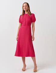 Ghost London Francis Round Neck Crepe Midi Dress