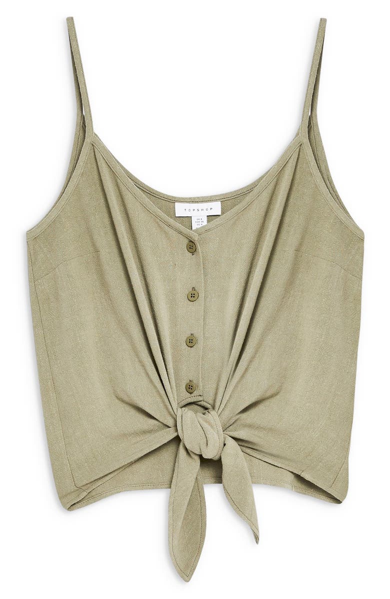 Topshop Polly Tie Front Camisole, Alternate, color, 