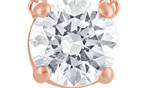 Badgley Mischka Collection Round Cut Lab Created Diamond Necklace In Rose Gold
