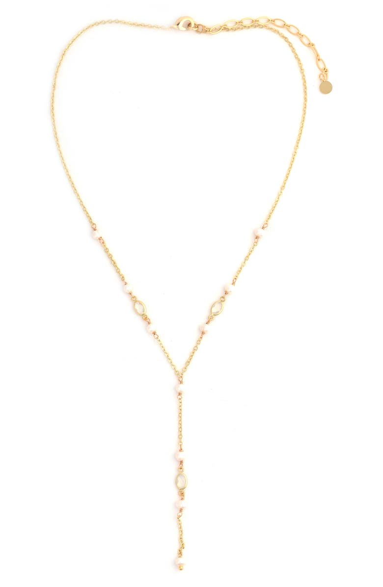 Panacea Freshwater Pearl Y Necklace, Main, color, White