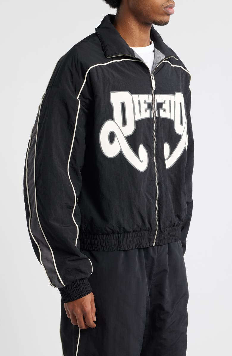 DIET STARTS MONDAY Reverso Nylon Jacket, Alternate, color, Black/Grey