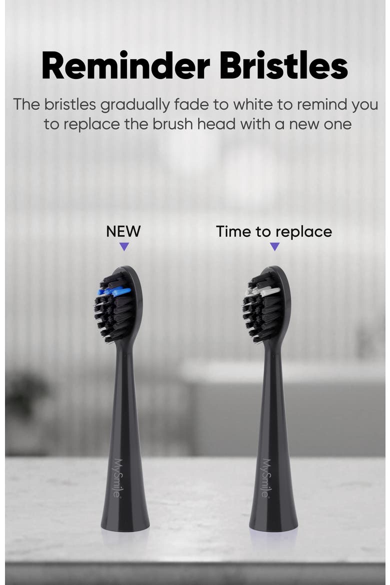 DY156 Electric Toothbrush Replacement Heads, Alternate, color, Black