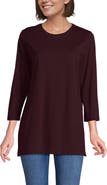 Lands' End 3/4 Sleeve Cotton Supima Tunic