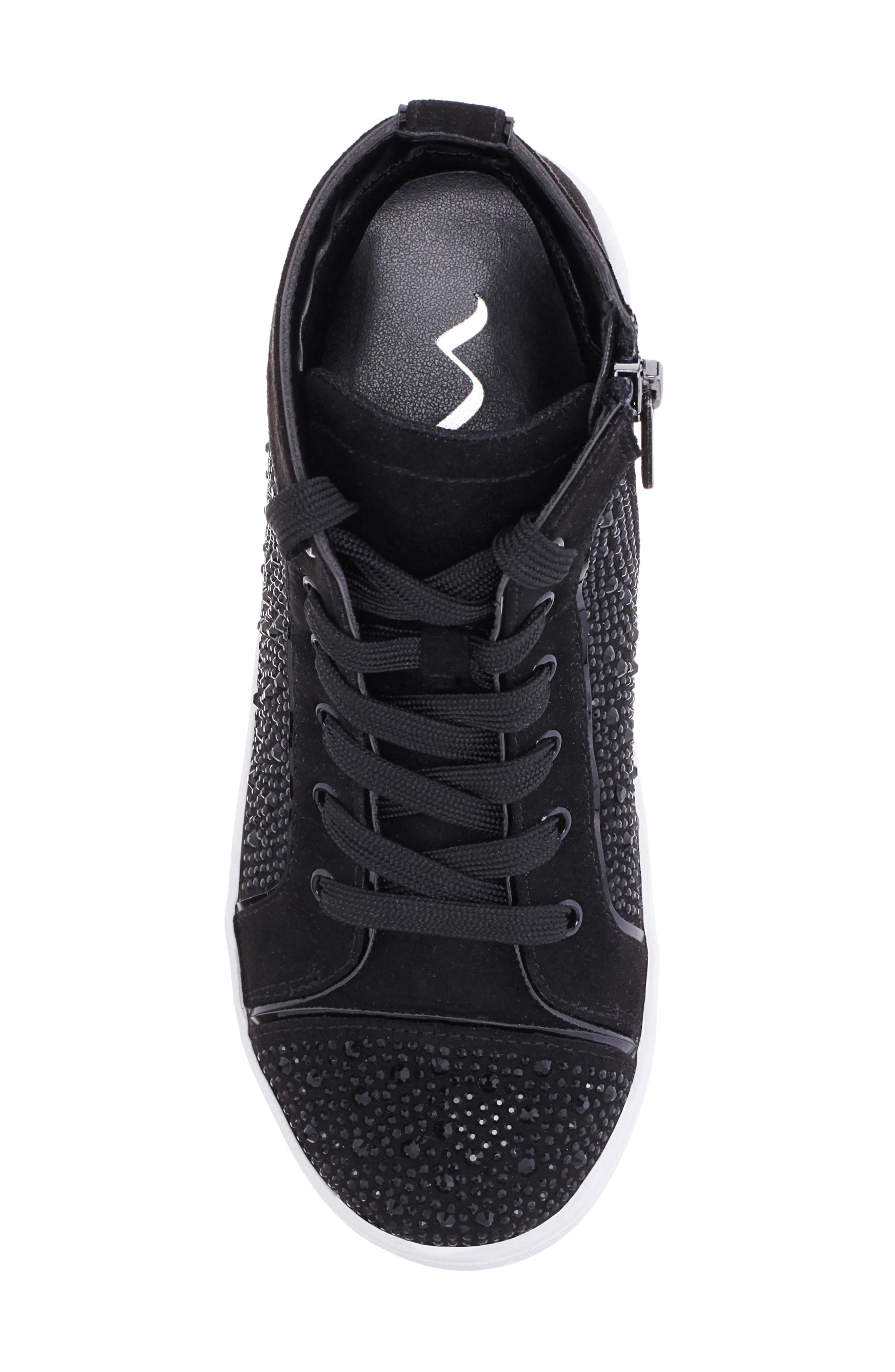 Nina Kids' Rhinestone High Top Sneaker, Alternate, color, 