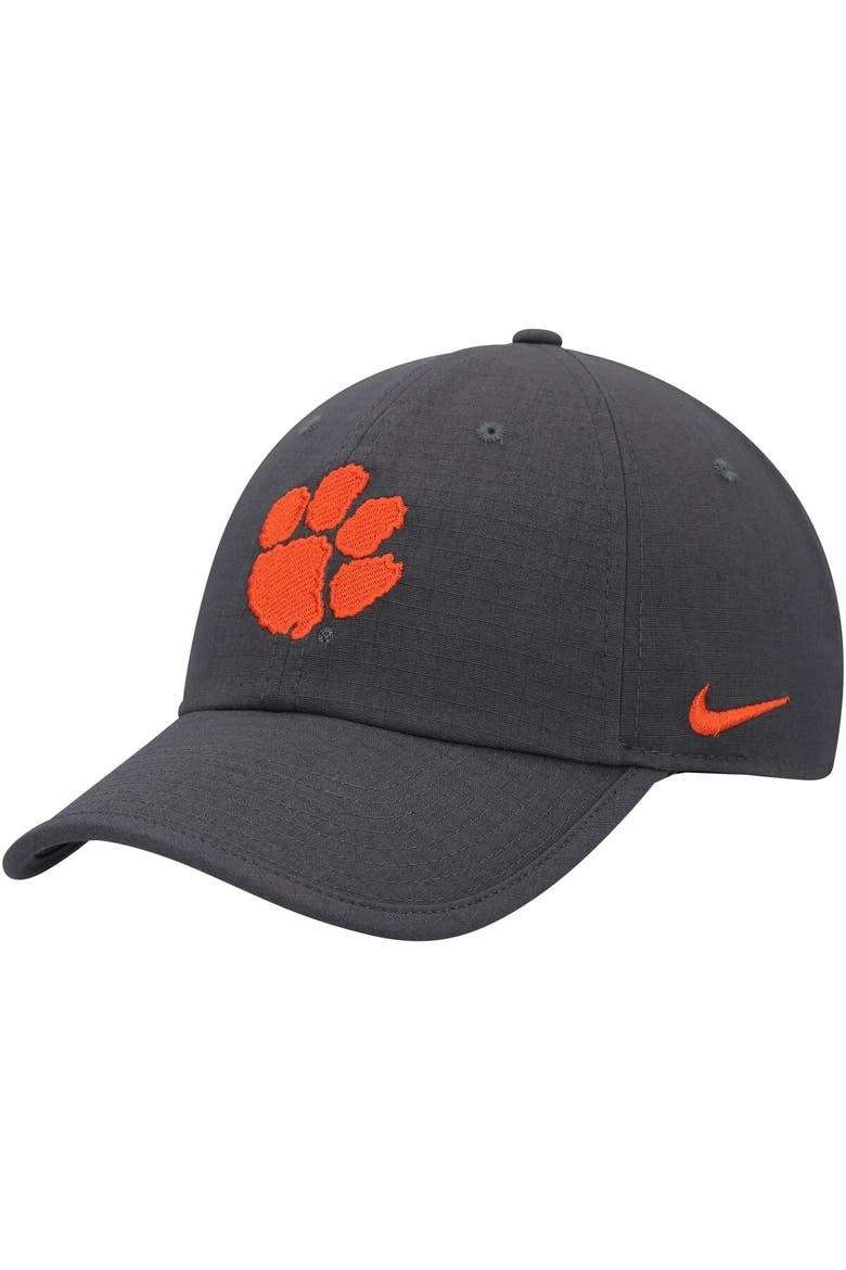 Men's Nike Charcoal Clemson Tigers Veterans Day Tactical Heritage86 Performance Adjustable Hat, Alternate, color, Charcoal