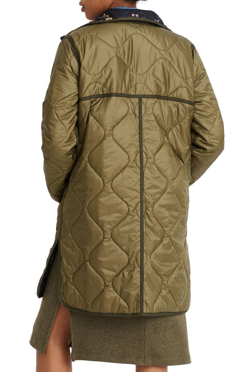 Madewell Forest Floral Reversible Quilted Liner Jacket, Alternate, color,