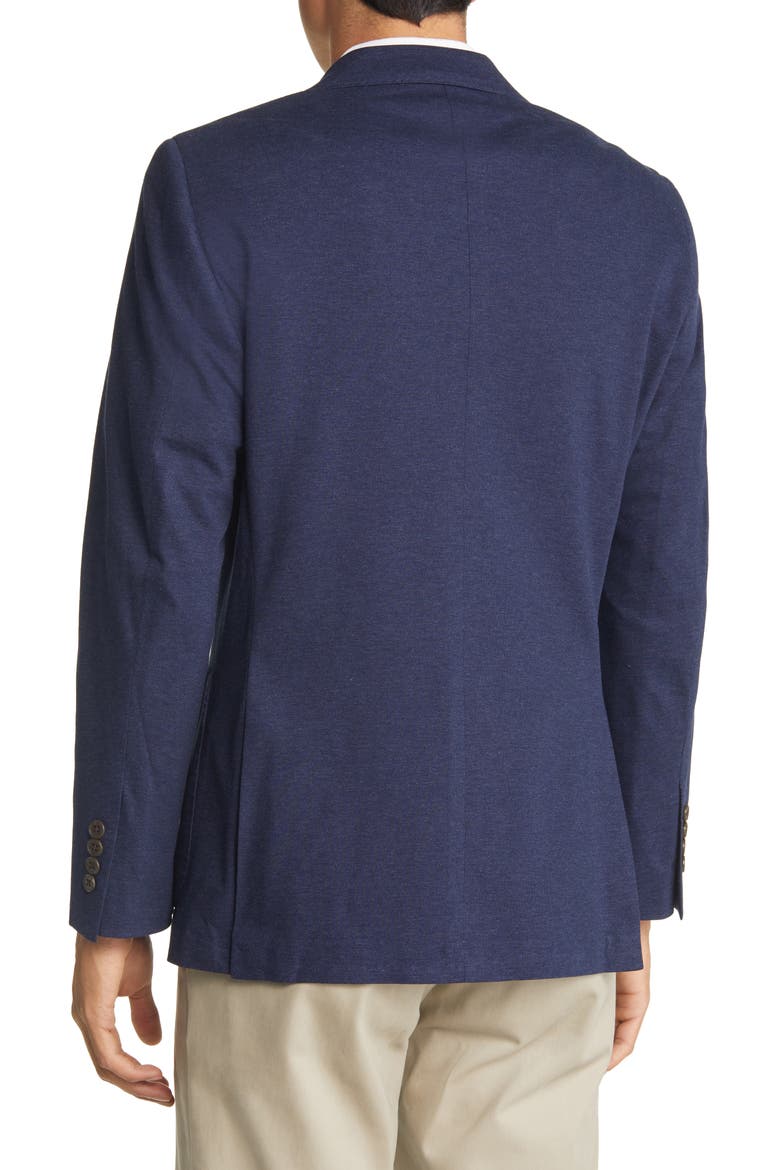 Waverly Patch Pocket Piqué Cotton Blazer, Alternate, color, NAVY MELANGE