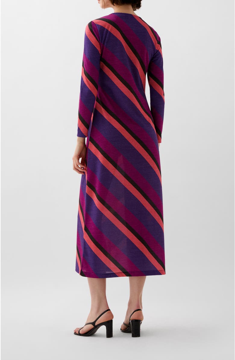 Scalpers Stripes Lurex Jersey Dress, Alternate, color, Purple