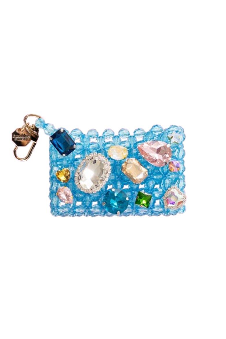 Crown Jewels Cardholder, Main, color, Blue