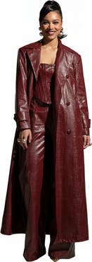 OFUURE Ono Faux Leather Trench jacket