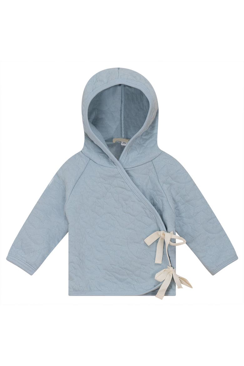 Stars Front Neck Quilted Jacket, Main, color, Blue
