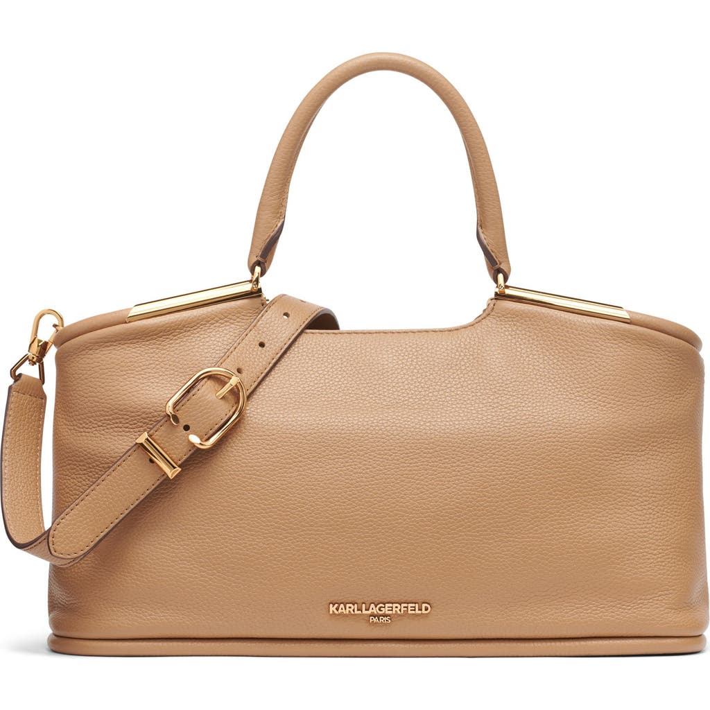 Karl Lagerfeld Paris Valerie Satchel In Brown